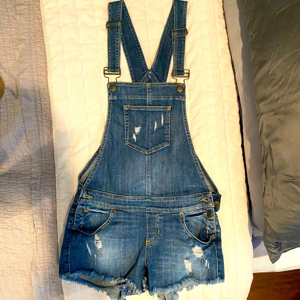 Guess Denim Short Overalls Size S